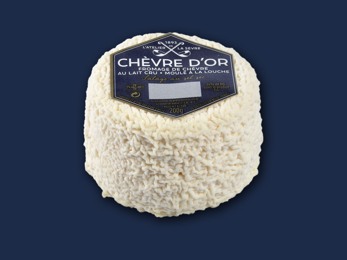 Le Chèvre d'or nature 200g - fromage de chèvre au lait-cru - moulé à la louche - Atelier de la sèvre