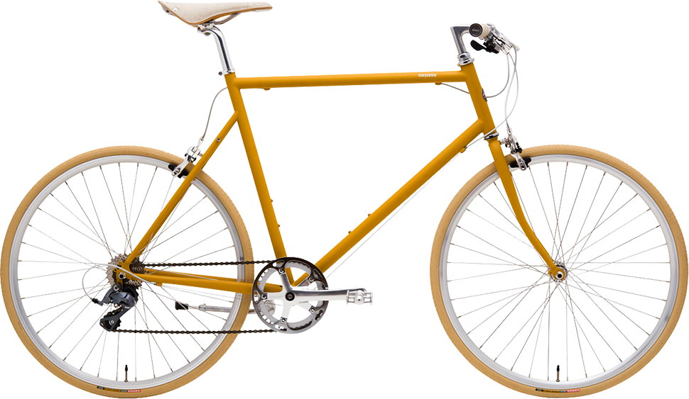 mustard yellow bike